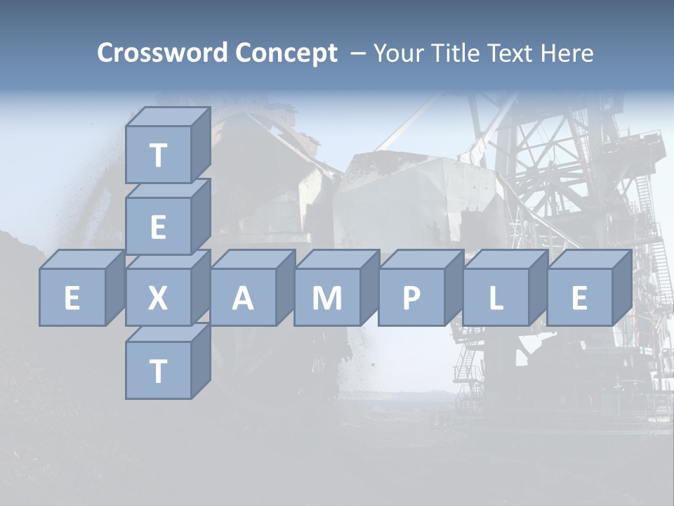 Horizontal Mining Machinery Rock PowerPoint Template