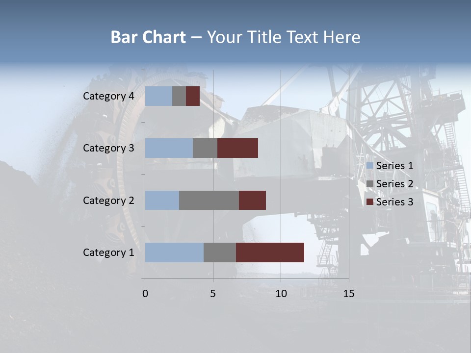 Horizontal Mining Machinery Rock PowerPoint Template