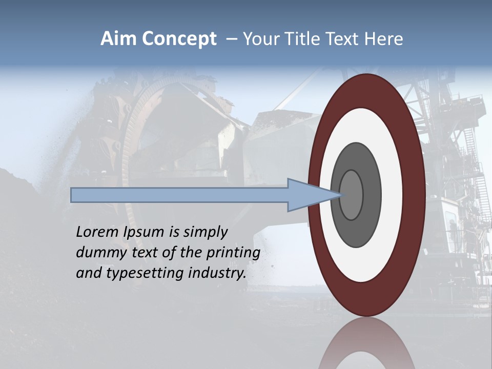 Horizontal Mining Machinery Rock PowerPoint Template