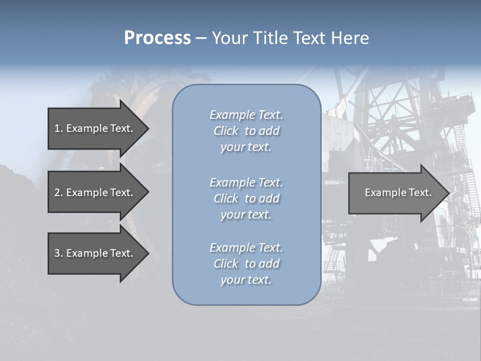Horizontal Mining Machinery Rock PowerPoint Template