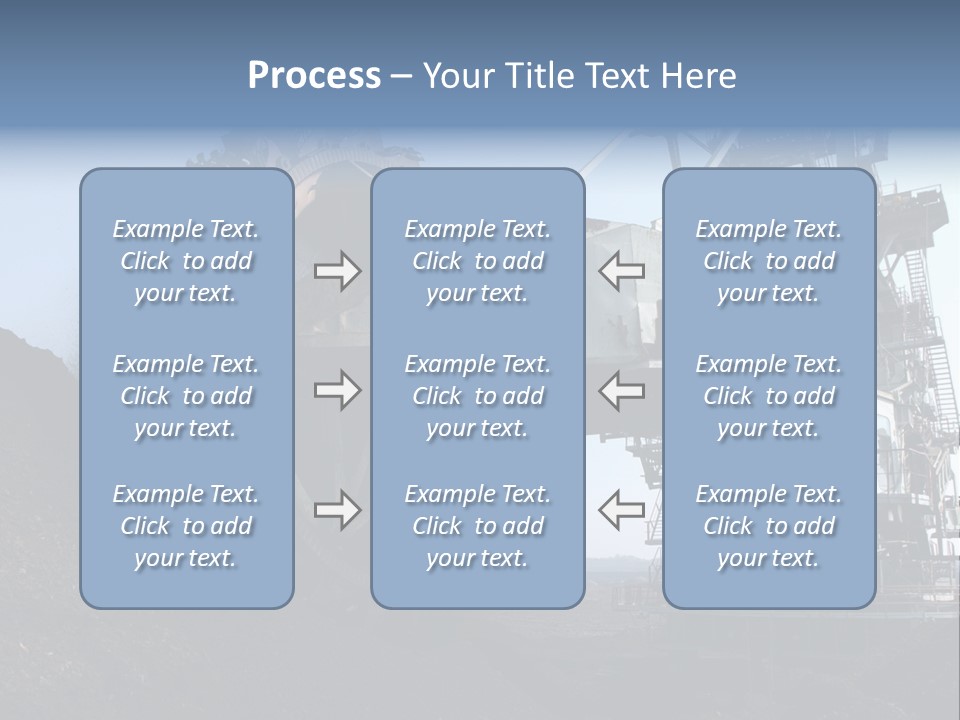 Horizontal Mining Machinery Rock PowerPoint Template