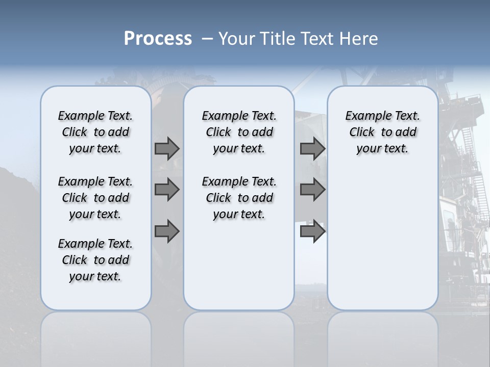 Horizontal Mining Machinery Rock PowerPoint Template
