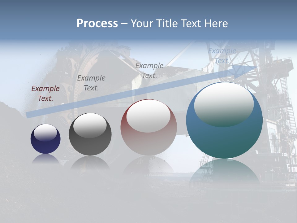 Horizontal Mining Machinery Rock PowerPoint Template