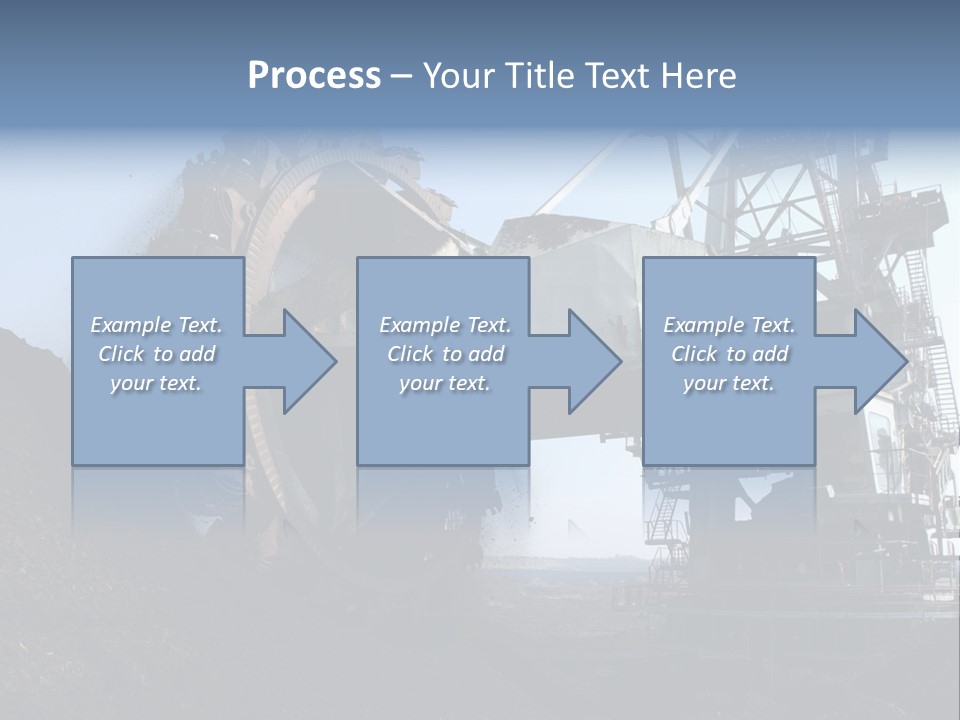 Horizontal Mining Machinery Rock PowerPoint Template