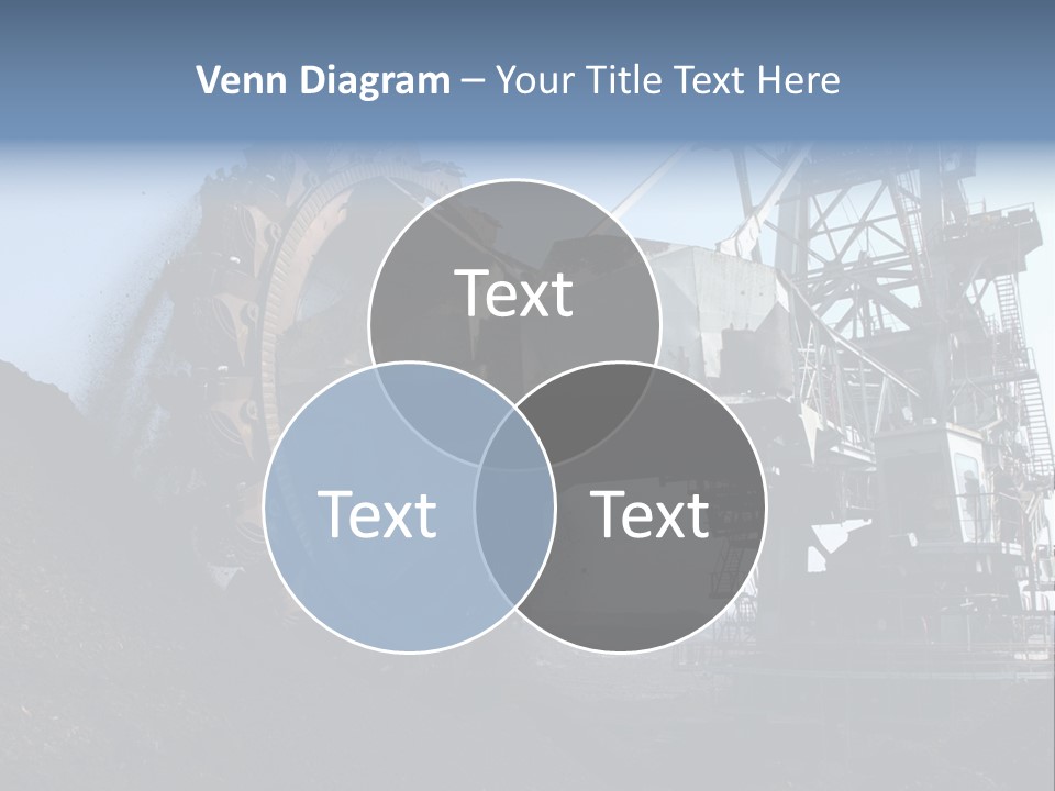 Horizontal Mining Machinery Rock PowerPoint Template