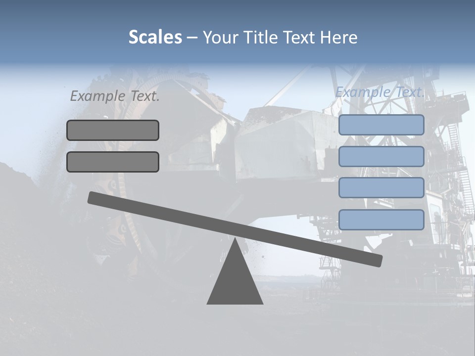 Horizontal Mining Machinery Rock PowerPoint Template