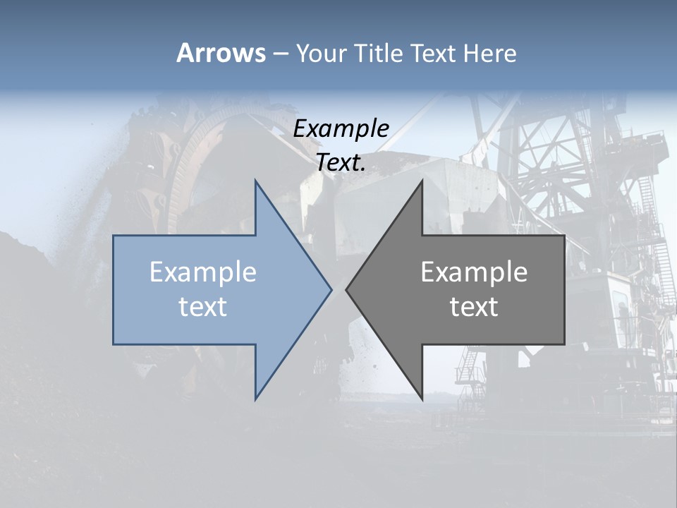 Horizontal Mining Machinery Rock PowerPoint Template