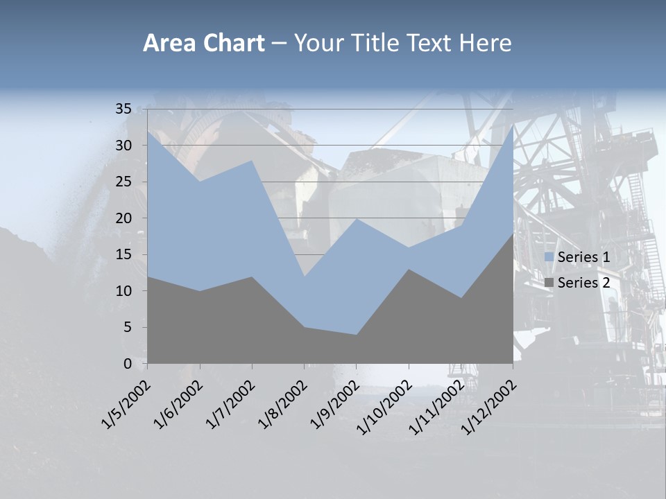 Horizontal Mining Machinery Rock PowerPoint Template