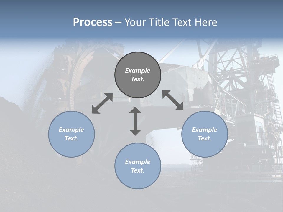 Horizontal Mining Machinery Rock PowerPoint Template