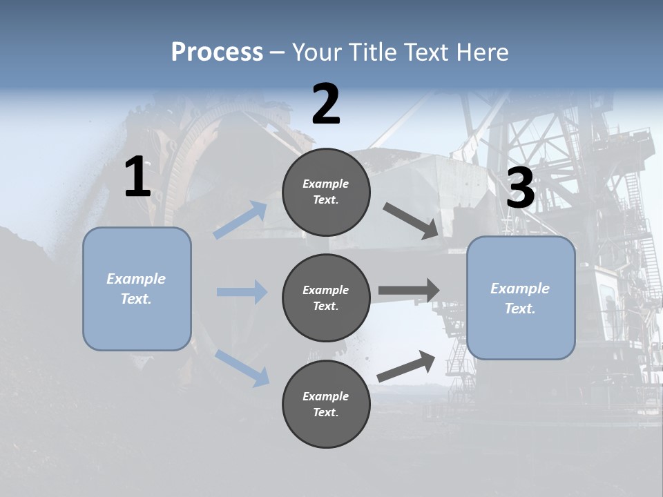 Horizontal Mining Machinery Rock PowerPoint Template