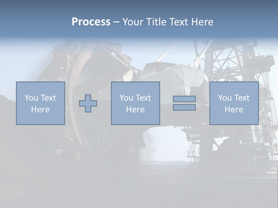 Horizontal Mining Machinery Rock PowerPoint Template