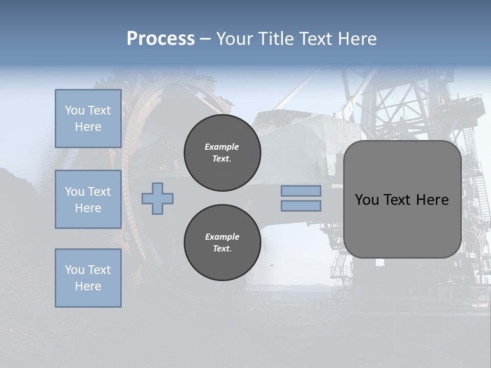 Horizontal Mining Machinery Rock PowerPoint Template