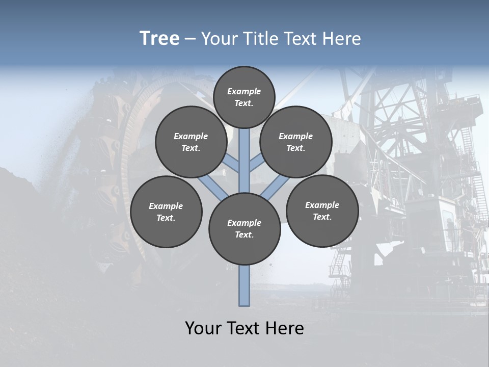 Horizontal Mining Machinery Rock PowerPoint Template
