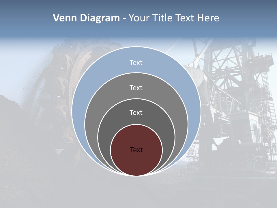 Horizontal Mining Machinery Rock PowerPoint Template