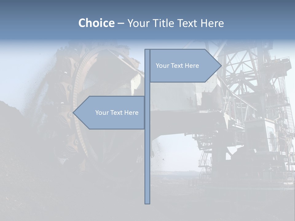 Horizontal Mining Machinery Rock PowerPoint Template