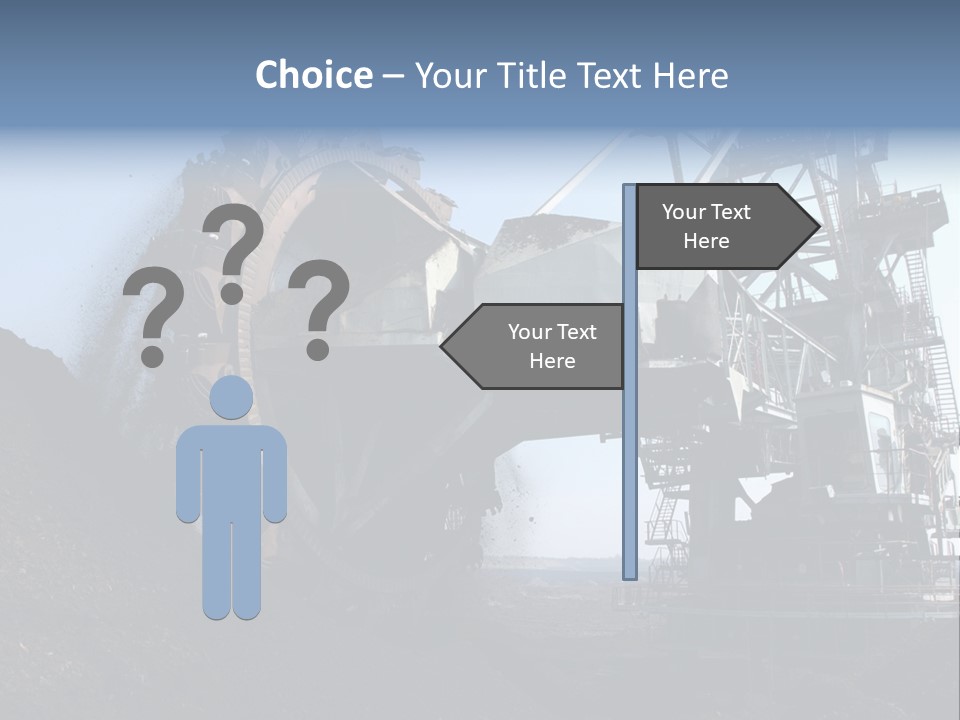 Horizontal Mining Machinery Rock PowerPoint Template