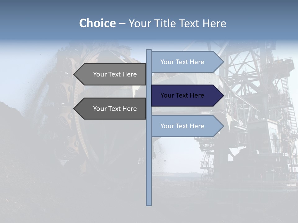 Horizontal Mining Machinery Rock PowerPoint Template