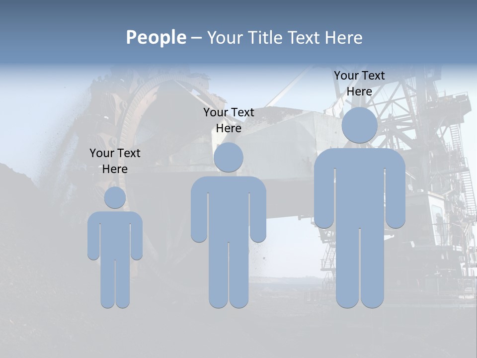 Horizontal Mining Machinery Rock PowerPoint Template