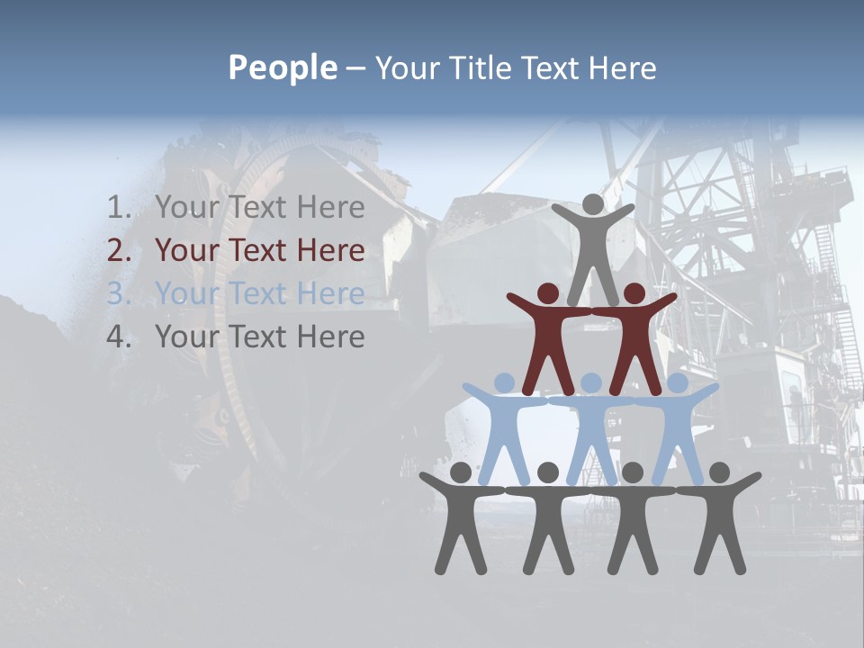 Horizontal Mining Machinery Rock PowerPoint Template