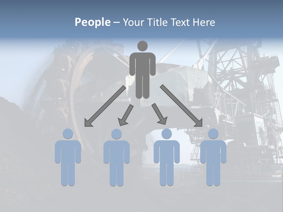 Horizontal Mining Machinery Rock PowerPoint Template