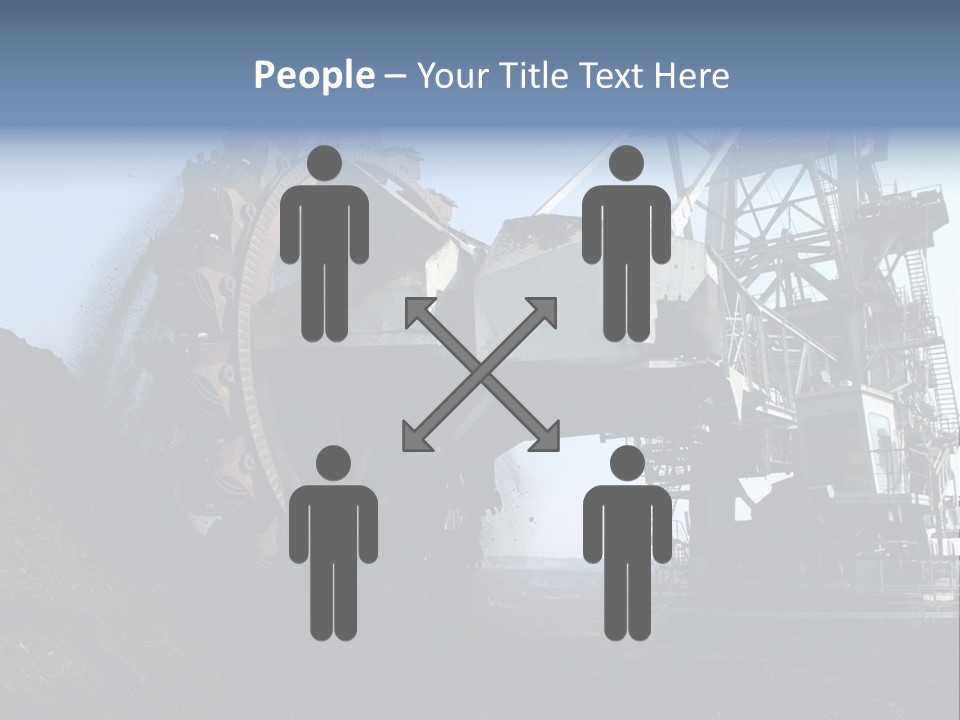 Horizontal Mining Machinery Rock PowerPoint Template