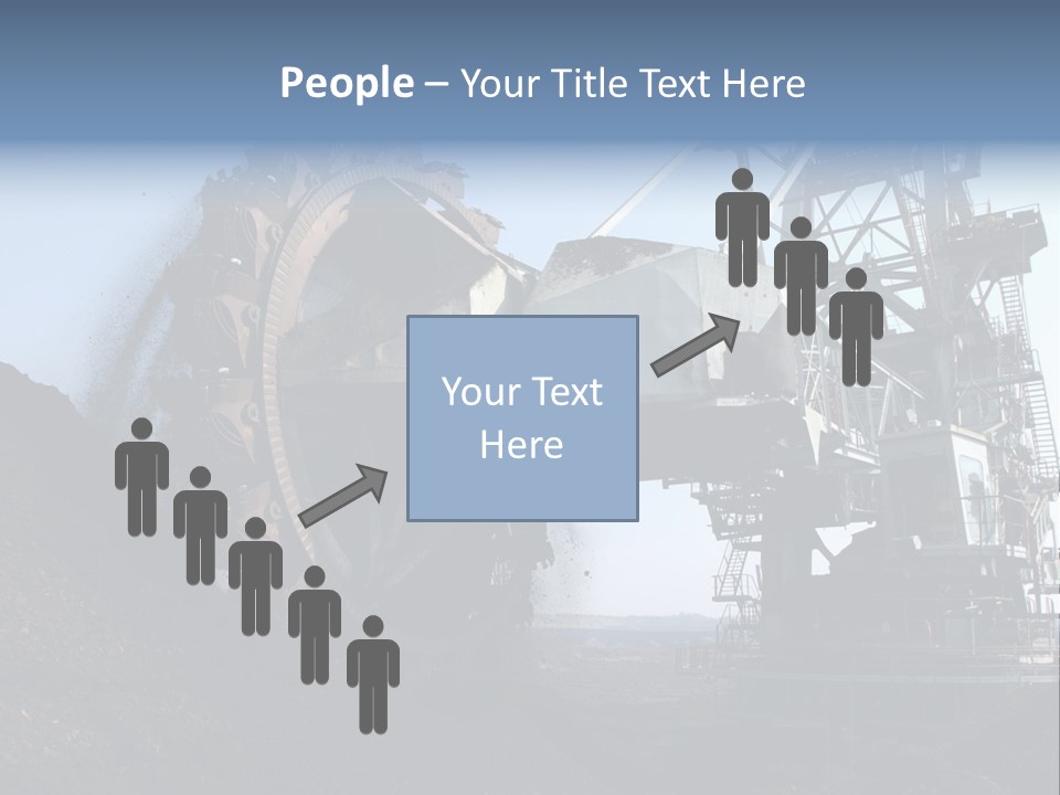 Horizontal Mining Machinery Rock PowerPoint Template