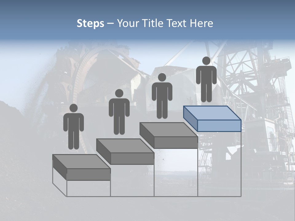 Horizontal Mining Machinery Rock PowerPoint Template