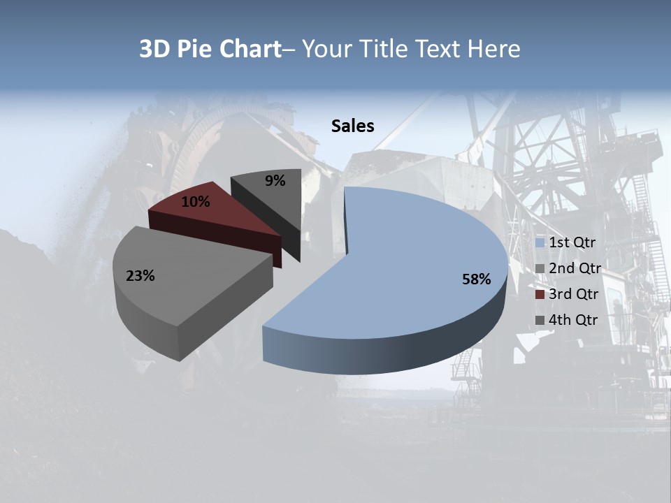 Horizontal Mining Machinery Rock PowerPoint Template