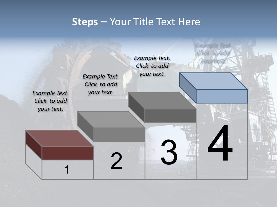 Horizontal Mining Machinery Rock PowerPoint Template