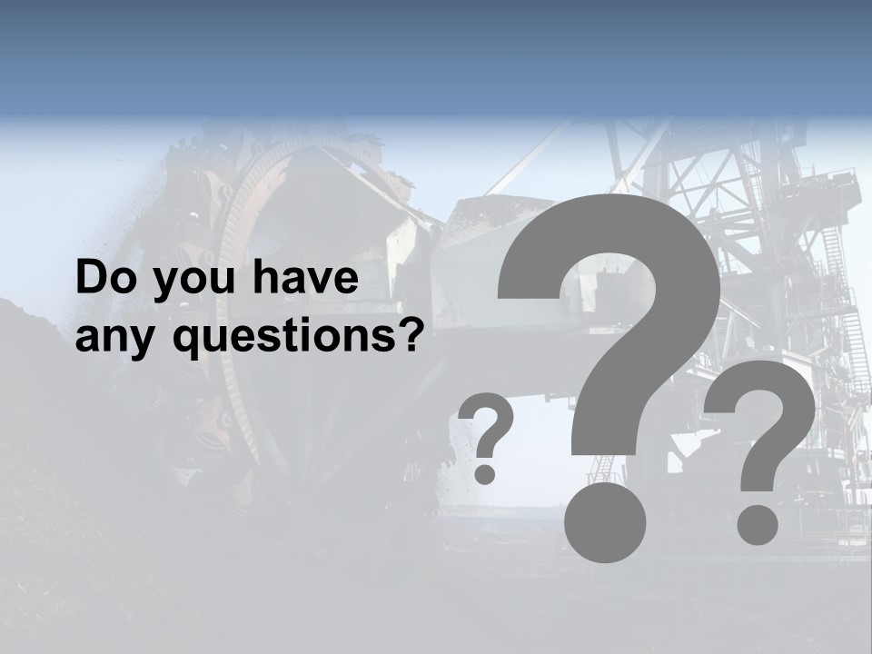 Horizontal Mining Machinery Rock PowerPoint Template