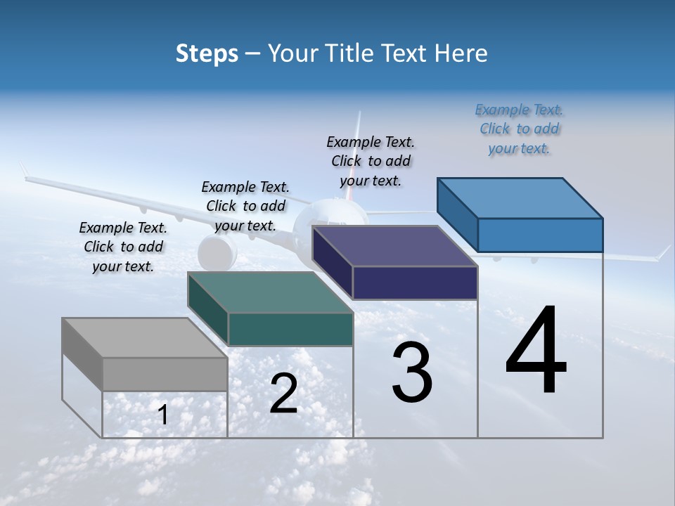An Airplane Flying Over The Clouds In The Sky PowerPoint Template