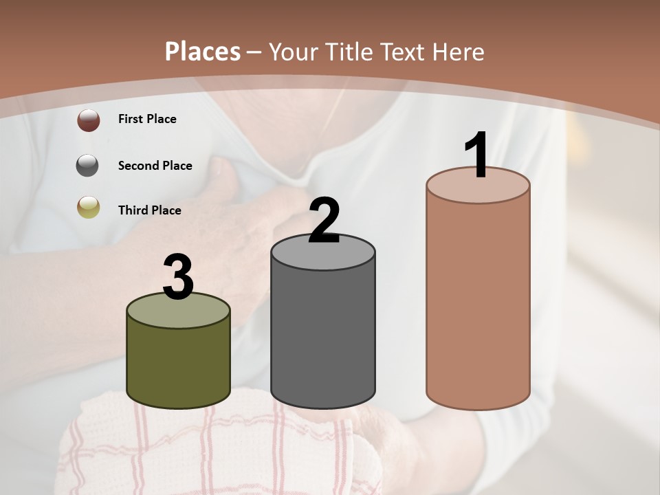 An Elderly Woman Holding A Piece Of Paper In Her Hand PowerPoint Template