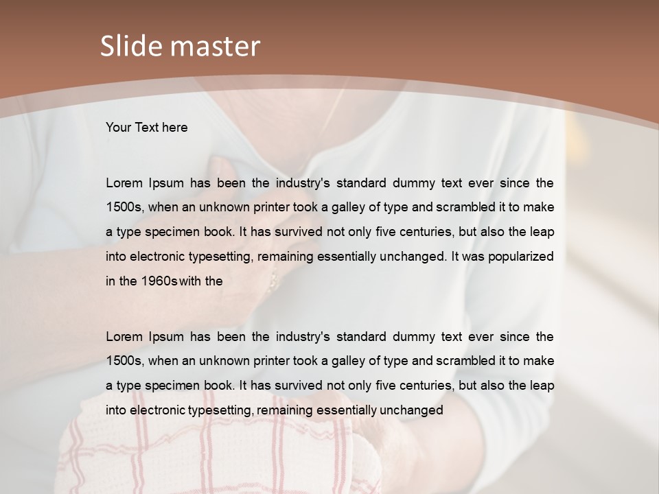 An Elderly Woman Holding A Piece Of Paper In Her Hand PowerPoint Template