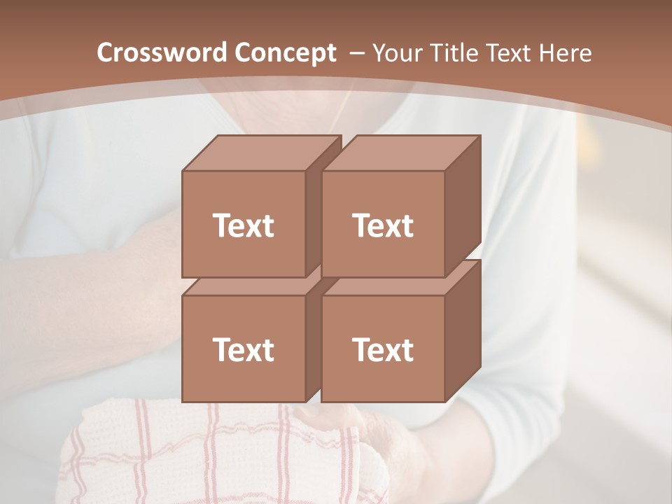 An Elderly Woman Holding A Piece Of Paper In Her Hand PowerPoint Template