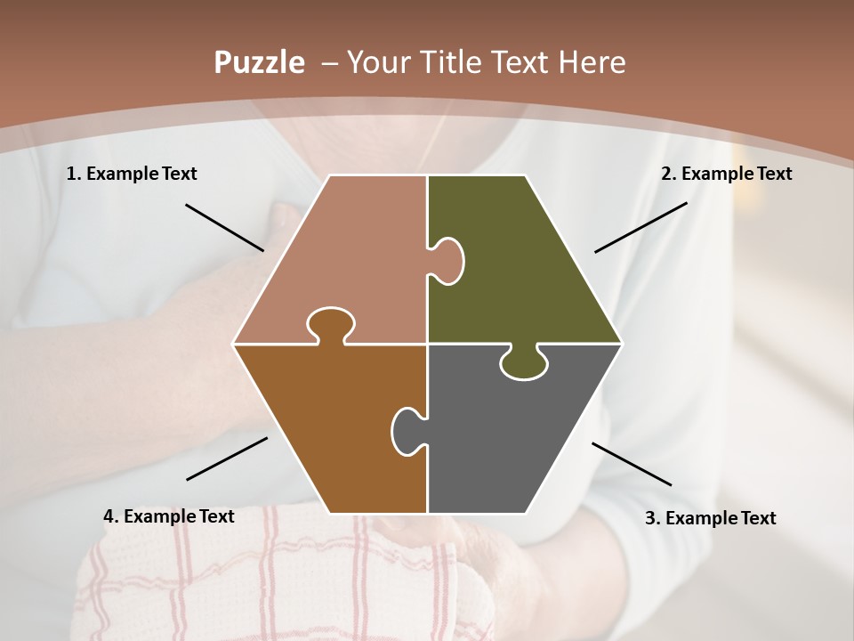 An Elderly Woman Holding A Piece Of Paper In Her Hand PowerPoint Template