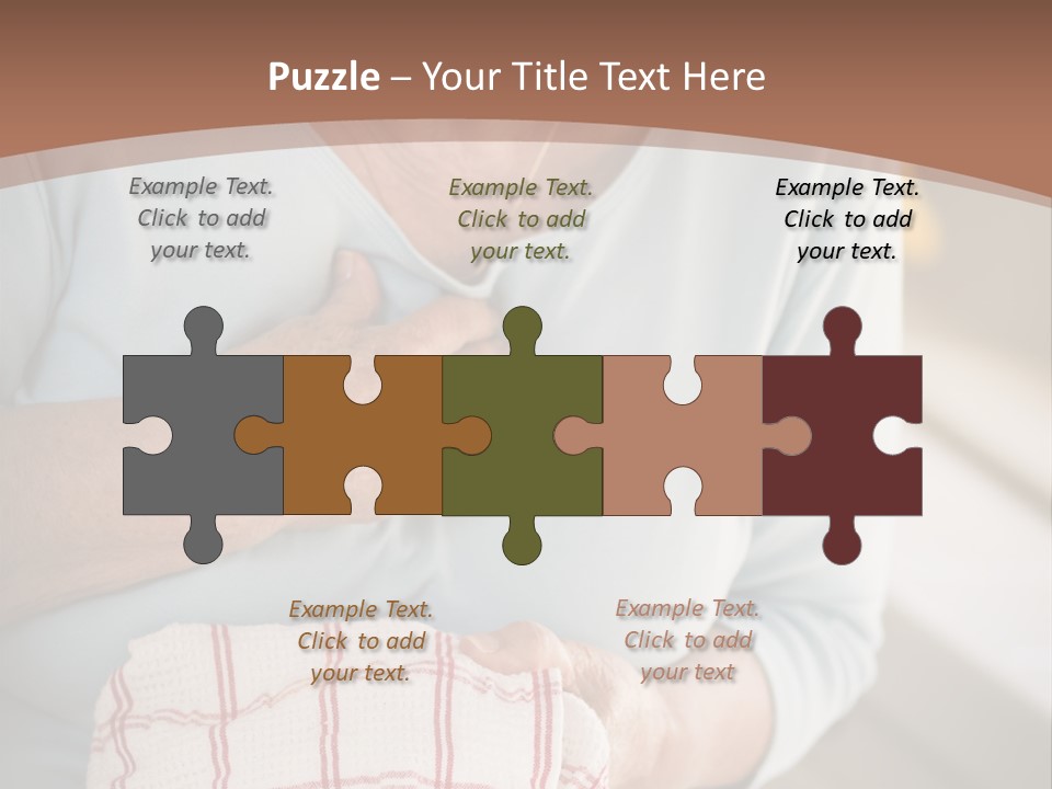 An Elderly Woman Holding A Piece Of Paper In Her Hand PowerPoint Template