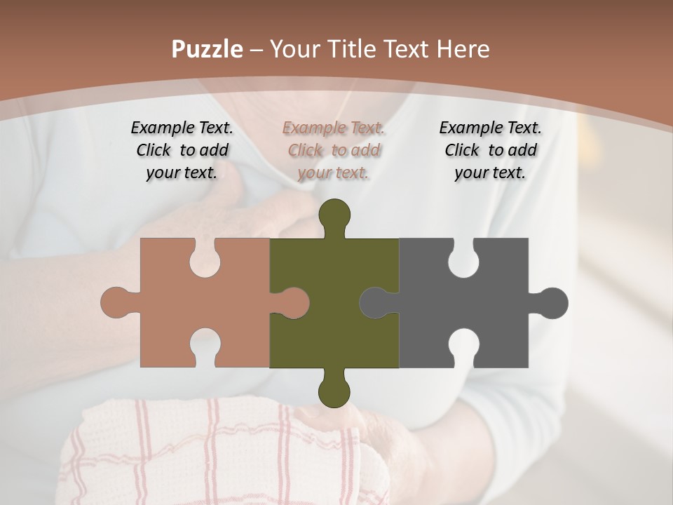 An Elderly Woman Holding A Piece Of Paper In Her Hand PowerPoint Template