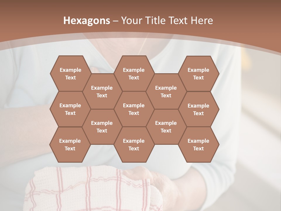 An Elderly Woman Holding A Piece Of Paper In Her Hand PowerPoint Template