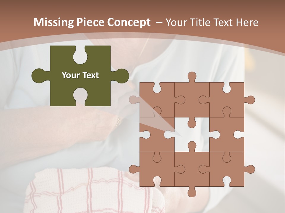 An Elderly Woman Holding A Piece Of Paper In Her Hand PowerPoint Template