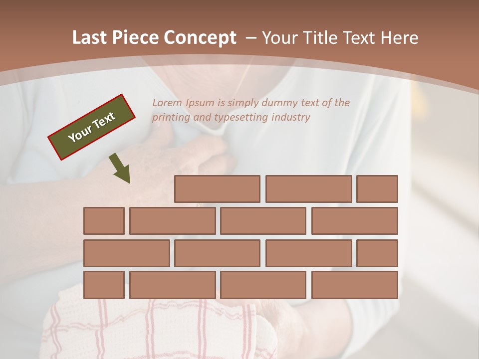 An Elderly Woman Holding A Piece Of Paper In Her Hand PowerPoint Template