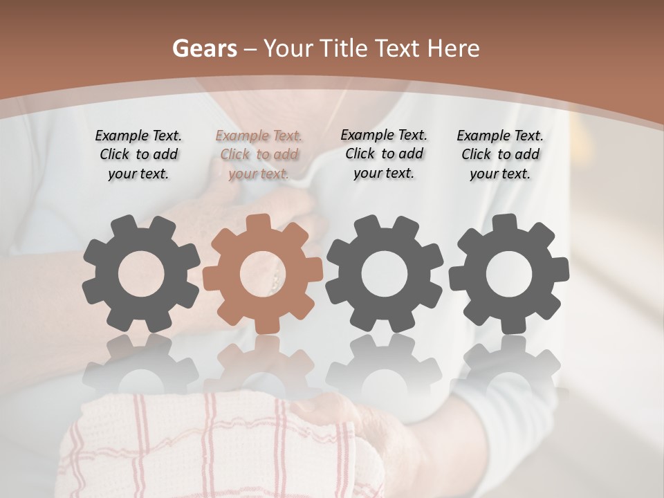 An Elderly Woman Holding A Piece Of Paper In Her Hand PowerPoint Template