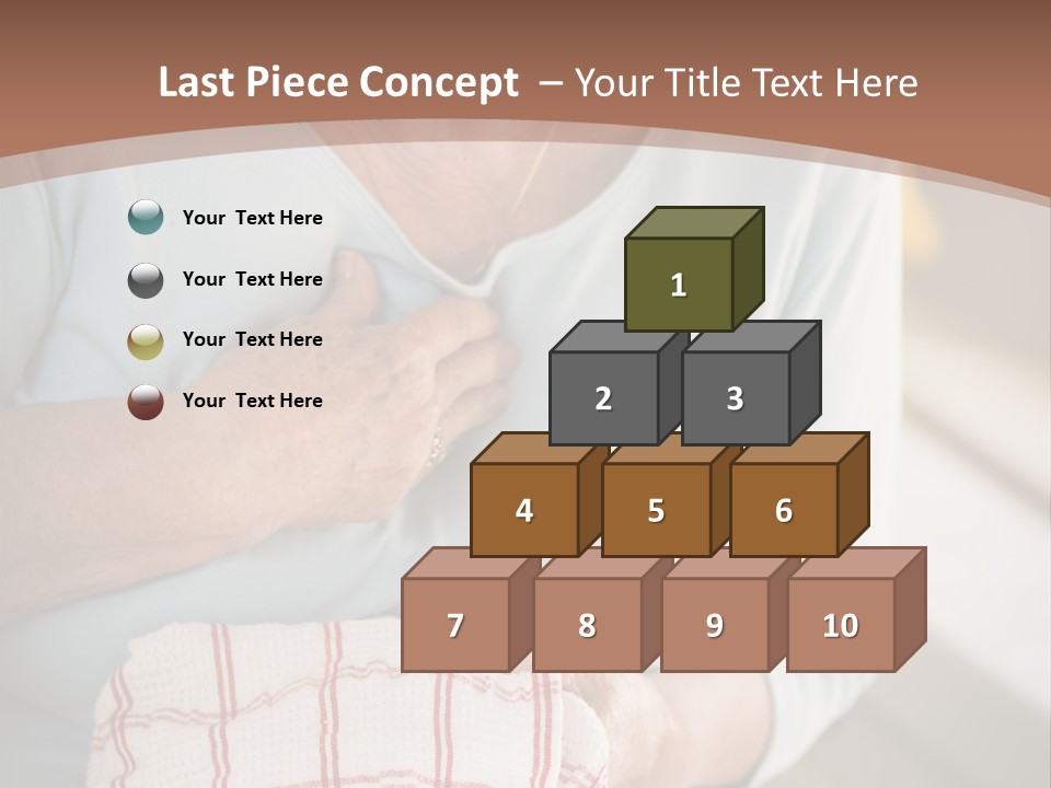 An Elderly Woman Holding A Piece Of Paper In Her Hand PowerPoint Template