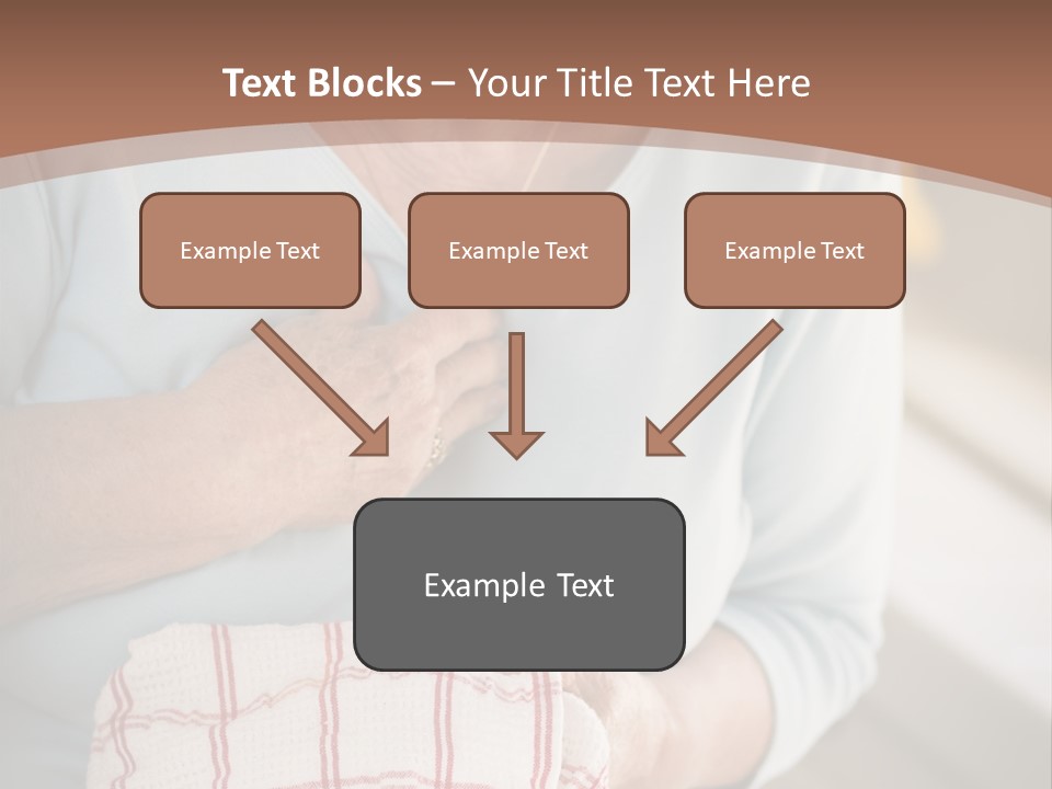 An Elderly Woman Holding A Piece Of Paper In Her Hand PowerPoint Template