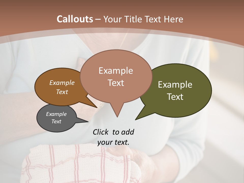 An Elderly Woman Holding A Piece Of Paper In Her Hand PowerPoint Template