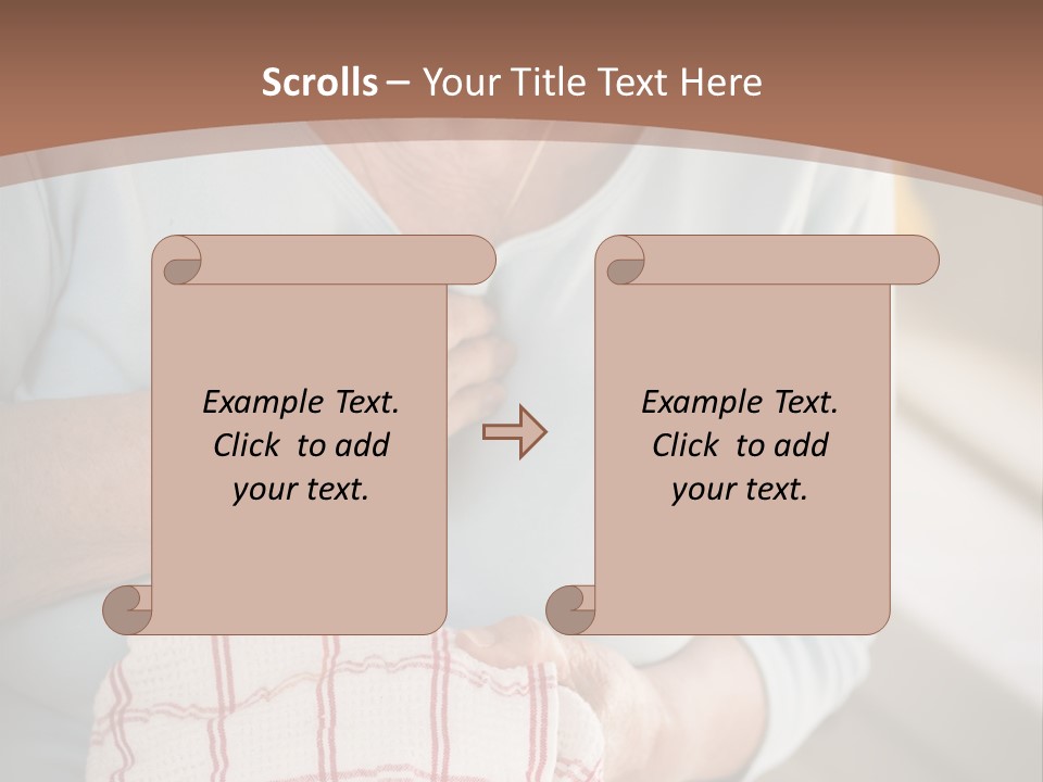 An Elderly Woman Holding A Piece Of Paper In Her Hand PowerPoint Template