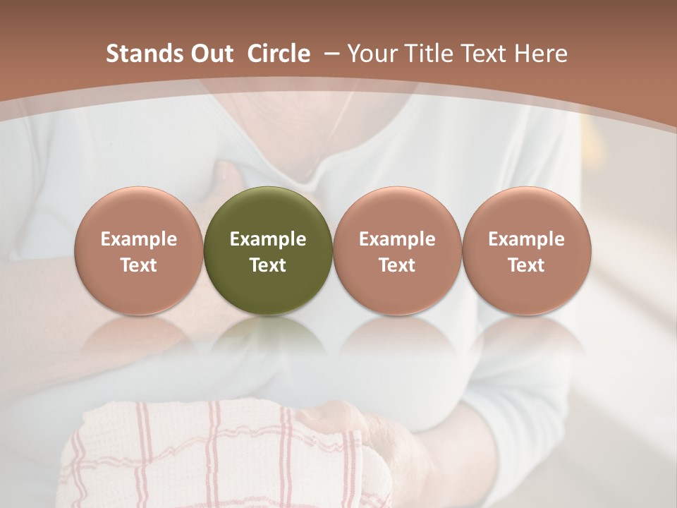 An Elderly Woman Holding A Piece Of Paper In Her Hand PowerPoint Template