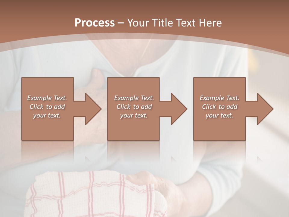 An Elderly Woman Holding A Piece Of Paper In Her Hand PowerPoint Template