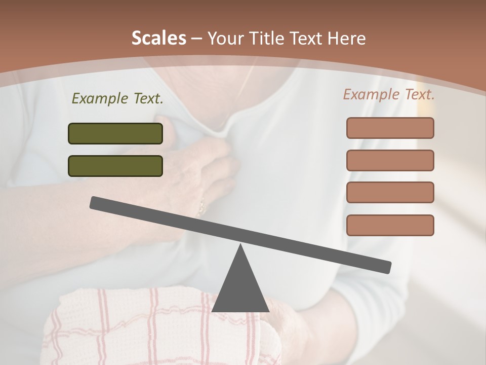 An Elderly Woman Holding A Piece Of Paper In Her Hand PowerPoint Template