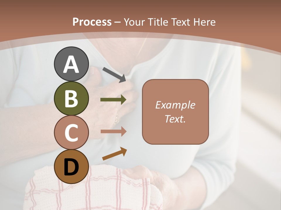 An Elderly Woman Holding A Piece Of Paper In Her Hand PowerPoint Template