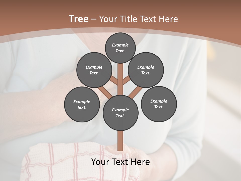 An Elderly Woman Holding A Piece Of Paper In Her Hand PowerPoint Template